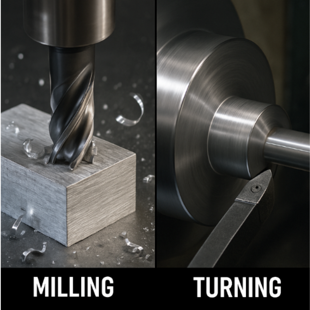 CNC Turning vs CNC Milling