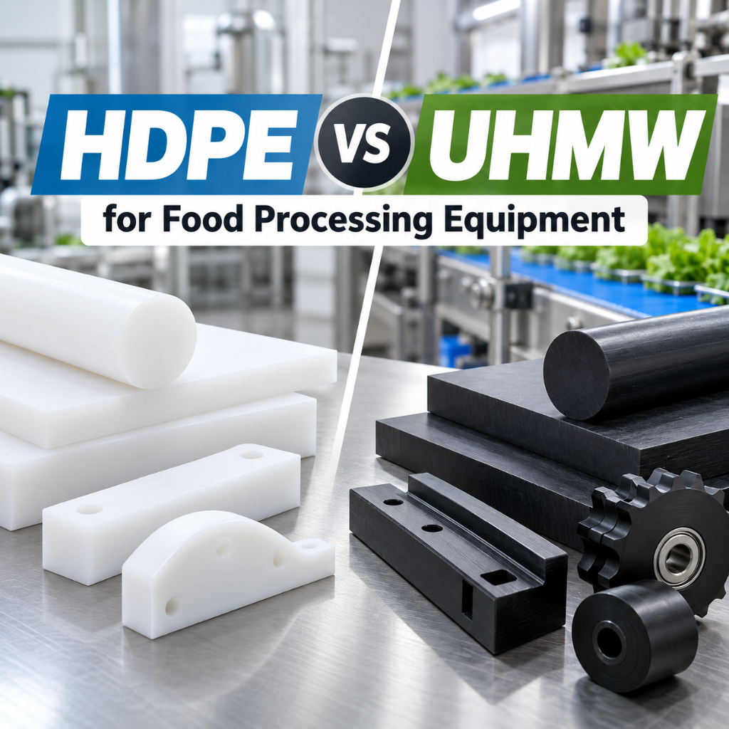 hdpe vs uhmw food processing equipment